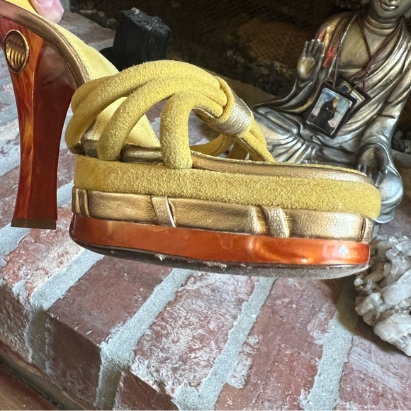 Vintage Louis Vuitton Runway Suede Platform Heels - Picture 9 of 15